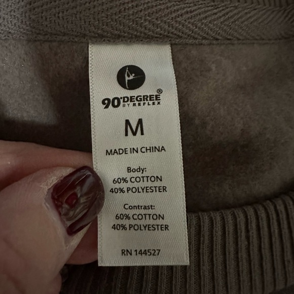 90 DEGREE BY REFLEX cropped sweatshirt - Picture 6 of 7